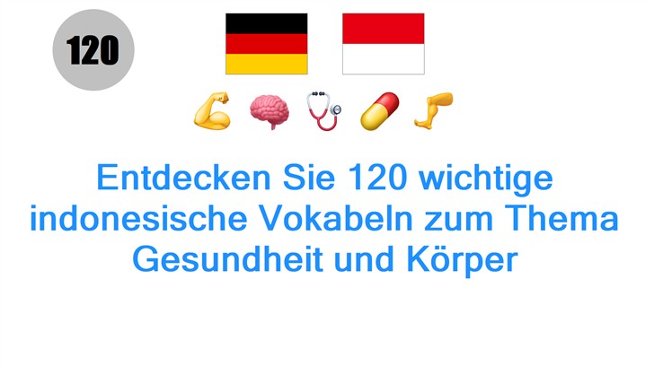 Entdecken Sie 120 wichtige indonesische Vokabeln zum Thema Gesundheit und Körper